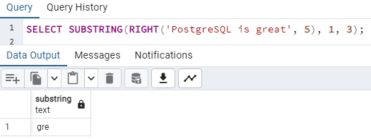 Substring with Right function in PostgreSQL to extract part of the string from the right