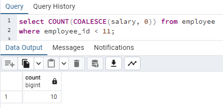 COALESCE with Aggregate function