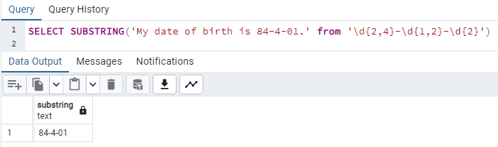 Extract unformatted date using substring function